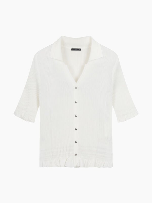 Polo crema con bottoncini - sisley k cardigan | Sisley K