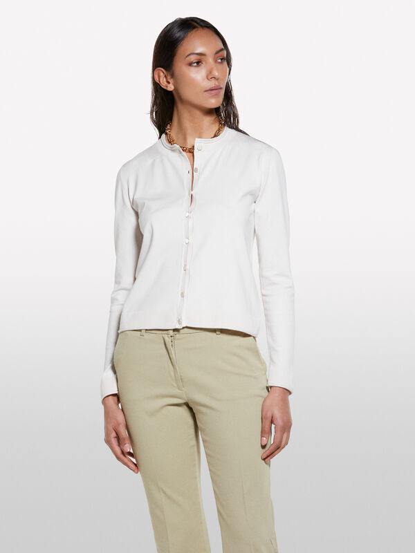 Cardigan regular fit bianco panna - cardigan da donna | Sisley