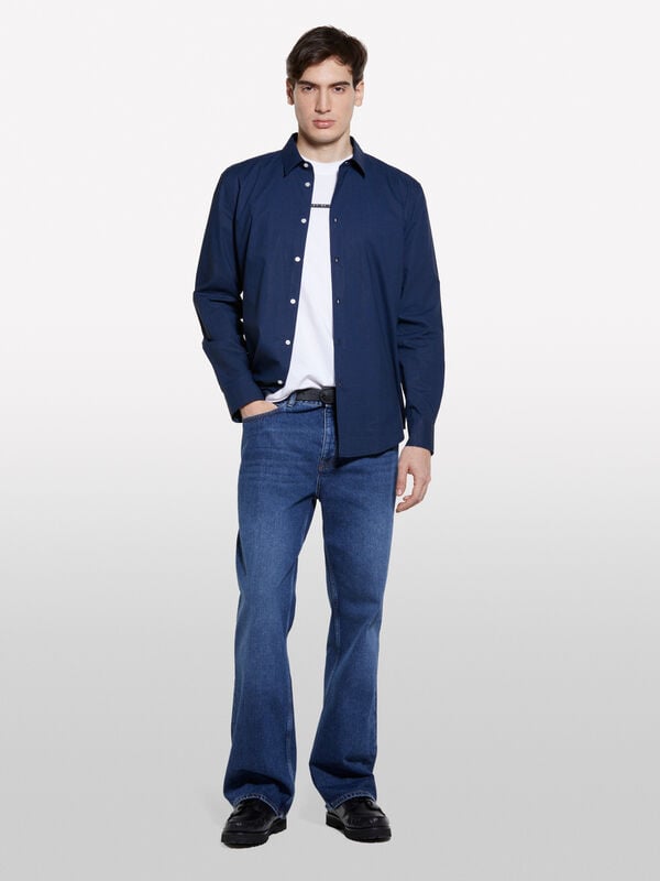 T-shirt bianca con stampa lettera - t-shirt a manica corta da uomo | Sisley