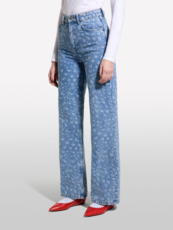 Jeans stampati - jeans palazzo da donna | Sisley