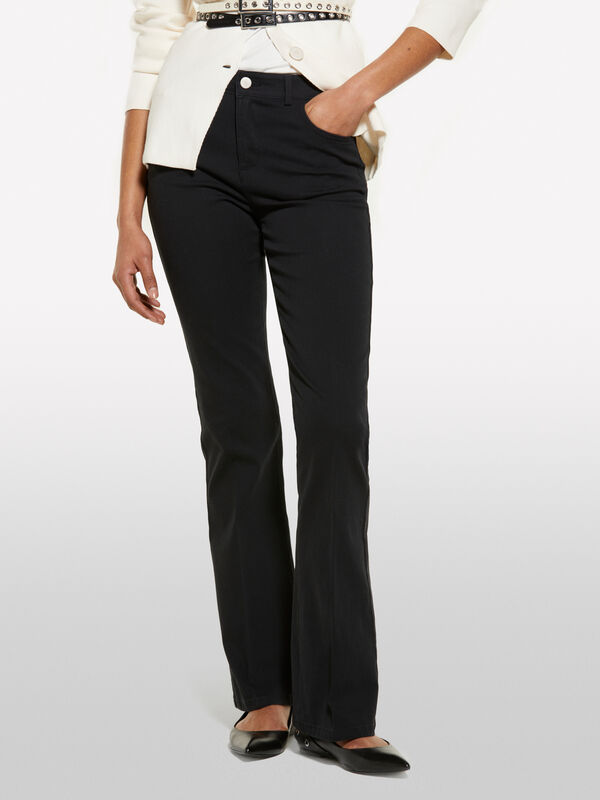 Pantaloni flare fit neri - pantaloni flare da donna | Sisley