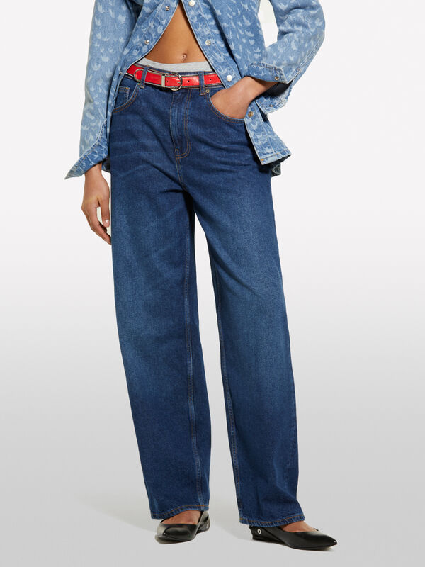 Jeans baggy fit blu - jeans larghi da donna | Sisley