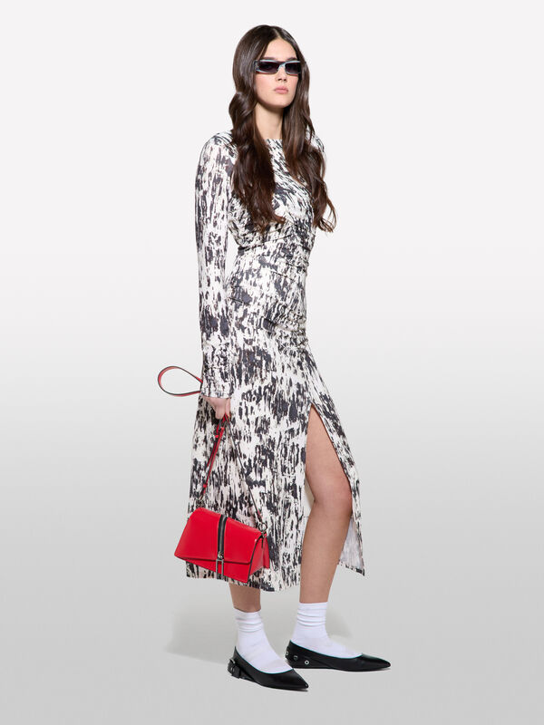 Vestito aderente con spacco - vestiti midi da donna | Sisley