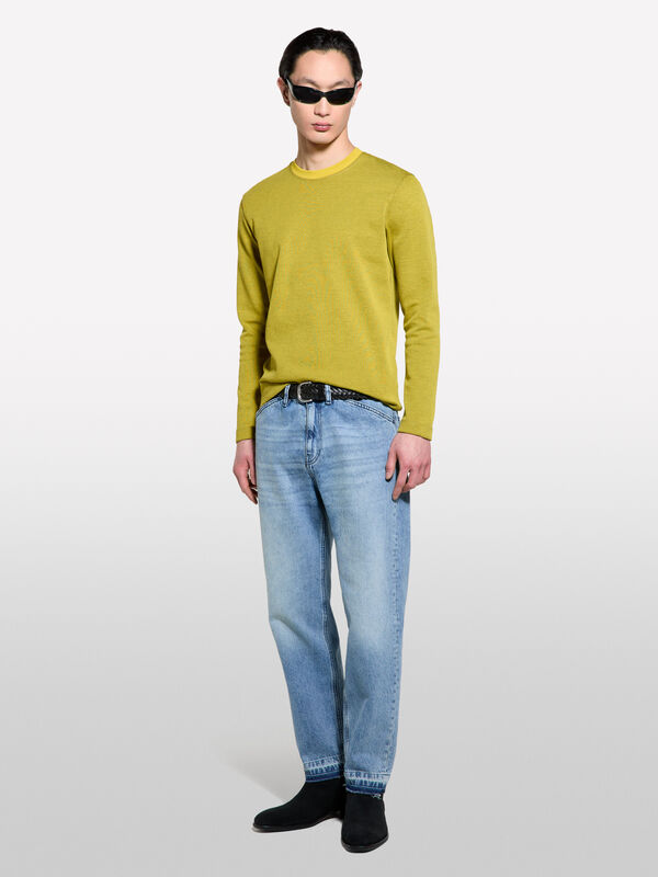 Jeans regular fit blu con fondo sfrangiato - jeans regular da uomo | Sisley