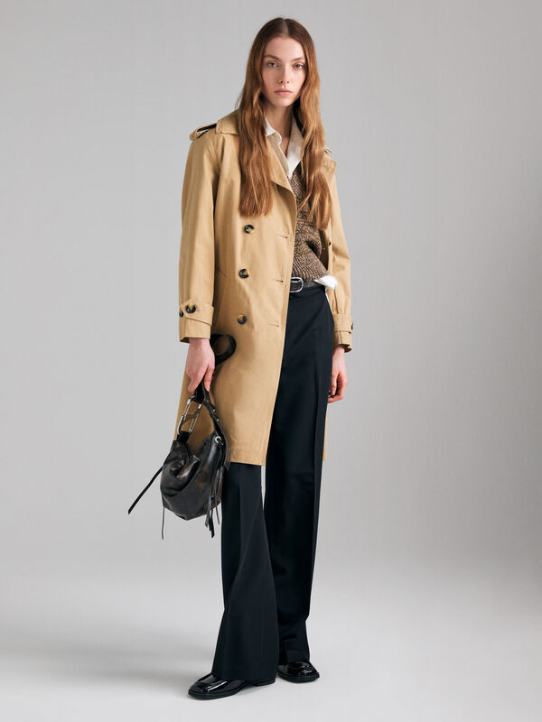 Trench midi doppiopetto - trench e impermeabili da donna | Sisley