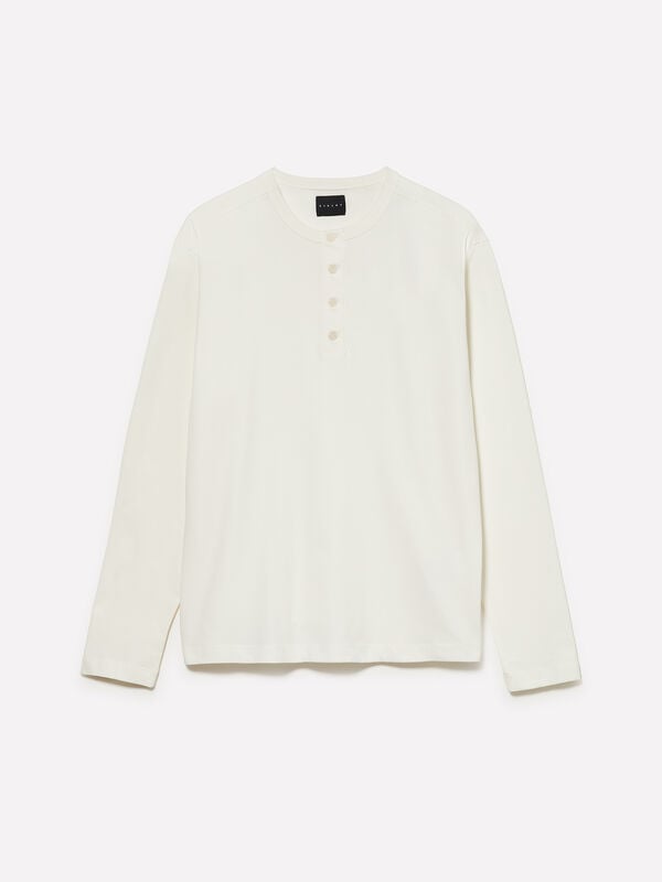 T-shirt serafino - t-shirt a manica lunga da uomo | Sisley