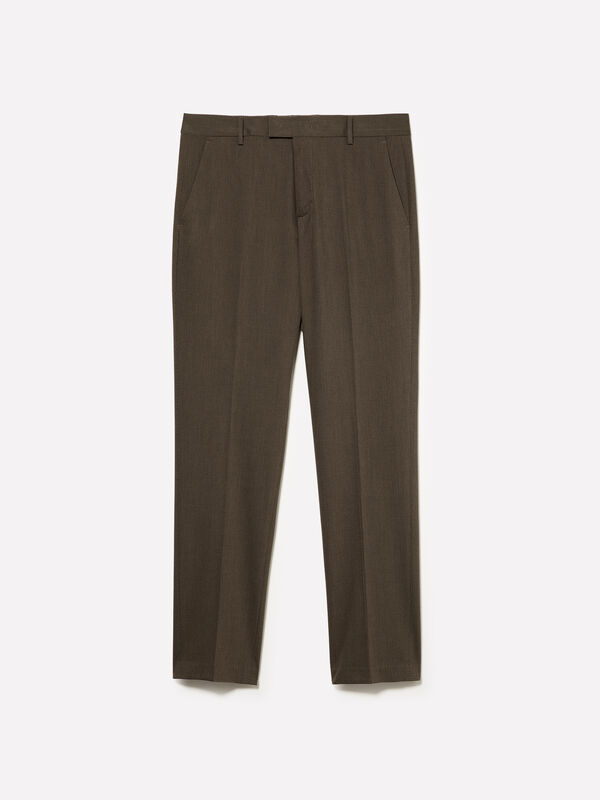 Chino tinto filo - pantaloni regular da uomo | Sisley