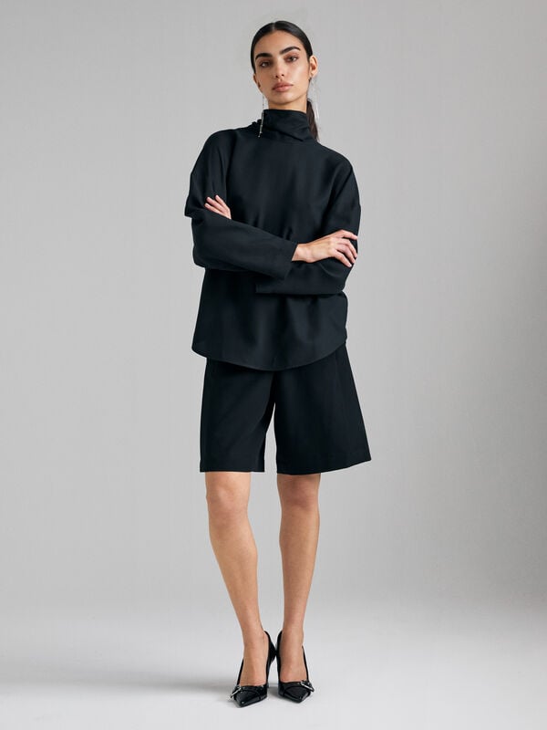 Bermuda neri - pantaloni shorts da donna | Sisley