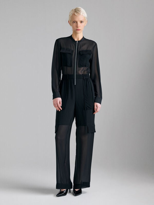 Tuta semi trasparente - tute jumpsuit da donna | Sisley