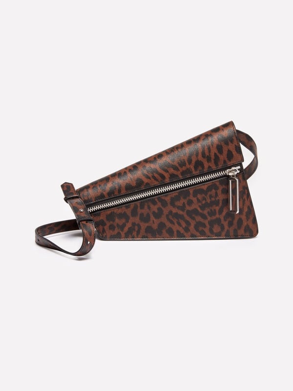 Borsa asimmetrica animalier - borse a tracolla e a spalla da donna | Sisley
