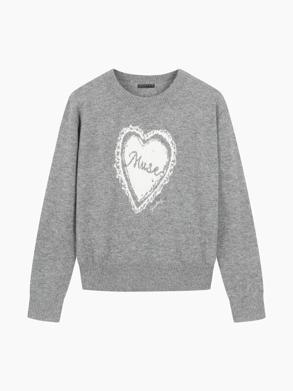 Maglia con intarsio cuore - sisley k maglie girocollo | Sisley K