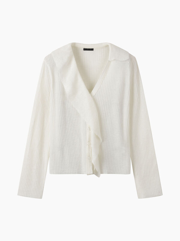 Cardigan con rouches - sisley k cardigan | Sisley K